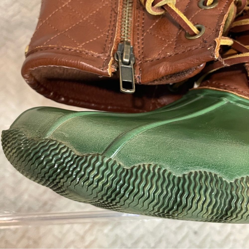 Steve Madden Women's Green Ankle Rain Duck Boots size‎ 7 Preppy - Picture 11 of 15